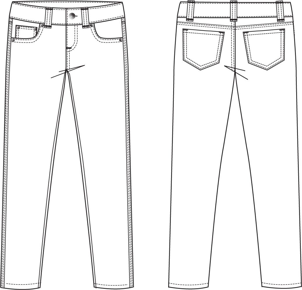 Pants Flat Sketch
